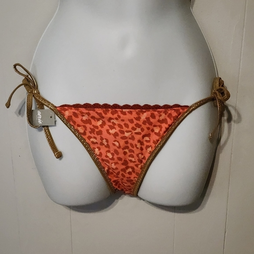 Reversible Multicolor String‎ Bikini Bottom Floral Animal Print Small Rue21 A147 - Picture 3 of 6